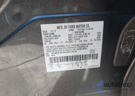 2018 Ford Edge Titanium from USA, damaged, VIN 2FMPK4K98JBB15629